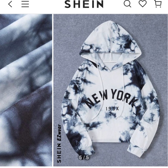 Shein New York crop sweatshirt . Worn a few times - Picture 4 of 9